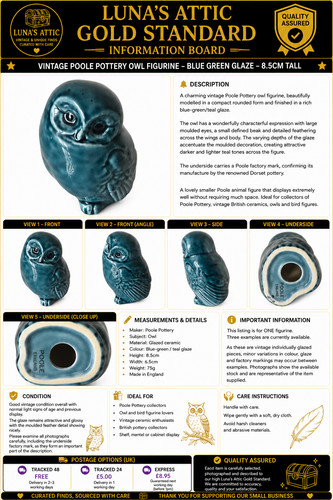 Vintage poole pottery owl - poole,