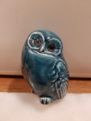 Vintage poole pottery blue owl - poole,