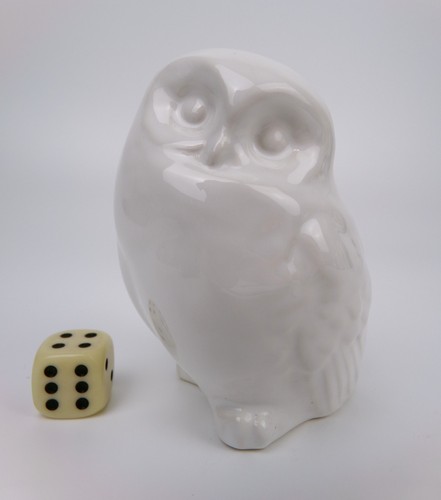 White poole pottery owl - white,